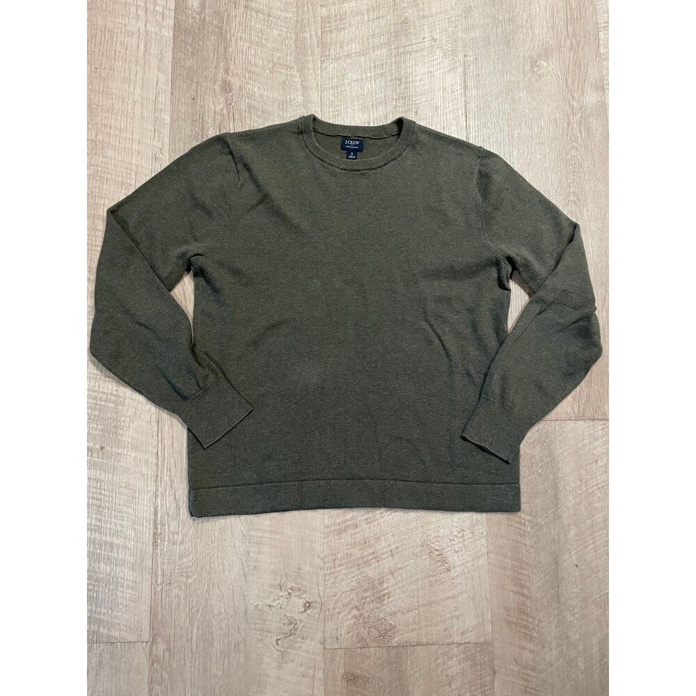 J. Crew Factory 100% cotton olive green sweater tee, size S